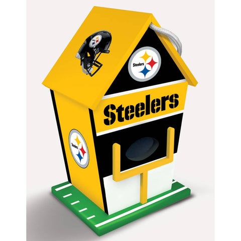 Pittsburgh Steelers Birdhouse - Licensed NFL Decor With Rolled Tin Roof