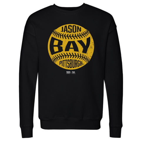 Vintage Baseball Sweatshirt Jason Bay - Pittsburgh Crewneck Long Sleeve Shirt Men's Crewneck Sweatshirt - YinzerShop