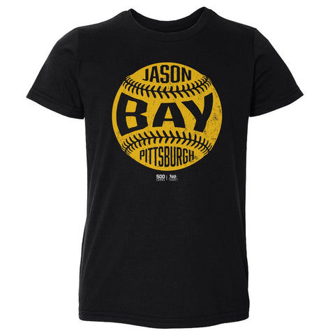 Vintage Baseball T-Shirt Jason Bay Kids Pittsburgh Cotton Crewneck Tee Kids Toddler T-Shirt - YinzerShop