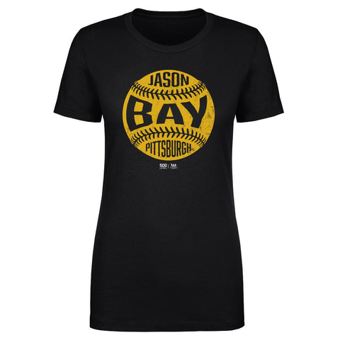 Vintage Baseball T-Shirt – Jason Bay Slim Fit Pittsburgh Cotton Tee Women's T-Shirt - YinzerShop