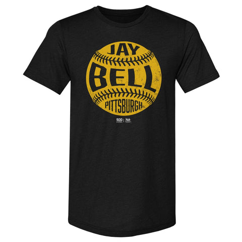 Vintage Baseball T-Shirt Jay Bell – Slim Fit Tri Color Pittsburgh Tee Men's Premium T-Shirt - YinzerShop