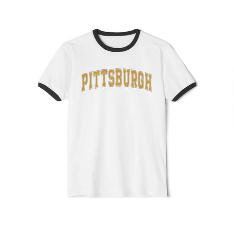 Vintage Classic Pittsburgh Unisex Cotton Ringer T-Shirt T-Shirt - YinzerShop