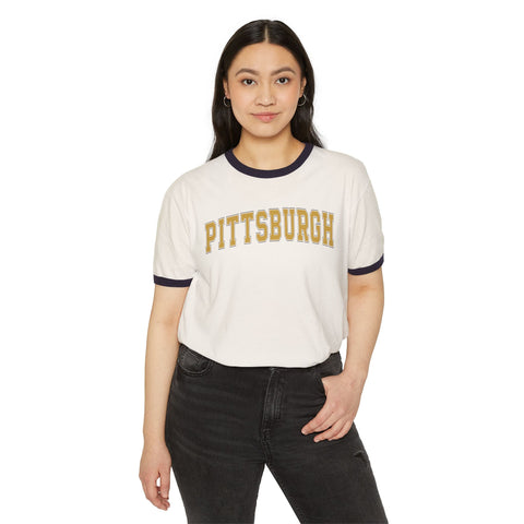 Vintage Classic Pittsburgh Unisex Cotton Ringer T-Shirt T-Shirt - YinzerShop