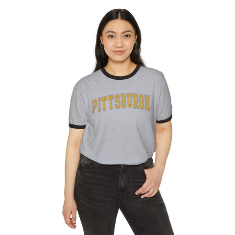 Vintage Classic Pittsburgh Unisex Cotton Ringer T-Shirt T-Shirt - YinzerShop