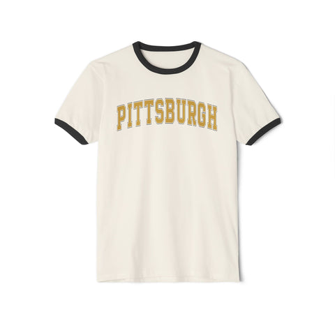 Vintage Classic Pittsburgh Unisex Cotton Ringer T-Shirt T-Shirt - YinzerShop