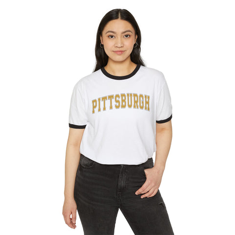 Vintage Classic Pittsburgh Unisex Cotton Ringer T-Shirt T-Shirt - YinzerShop
