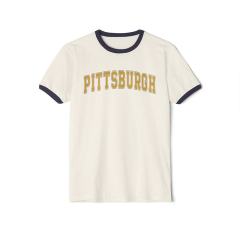 Vintage Classic Pittsburgh Unisex Cotton Ringer T-Shirt T-Shirt - YinzerShop