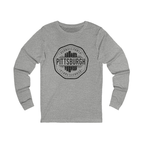Vintage Long Sleeve Tee – Pittsburgh Vintage Shirt | Unisex Cotton Bella Canvas Long Sleeve Shirt - YinzerShop