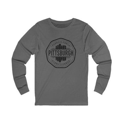 Vintage Long Sleeve Tee – Pittsburgh Vintage Shirt | Unisex Cotton Bella Canvas Long Sleeve Shirt - YinzerShop