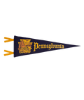 Vintage Pennant Featuring Mountain Cabin Design | Wool Felt Pennant Pennsylvania Pennant - YinzerShop
