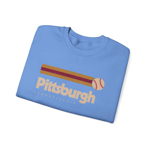 Vintage Pittsburgh Baseball - Heavy Blend™ Crewneck Sweatshirt Sweatshirt - YinzerShop
