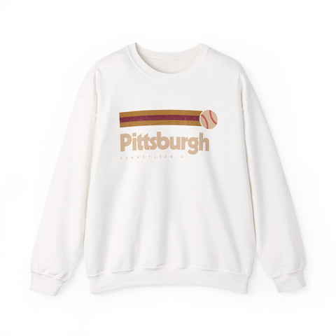 Vintage Pittsburgh Baseball - Heavy Blend™ Crewneck Sweatshirt Sweatshirt - YinzerShop