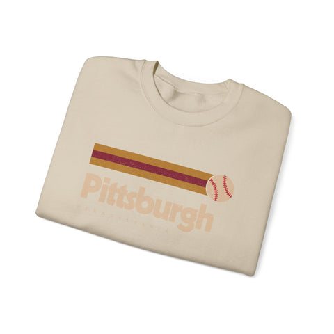 Vintage Pittsburgh Baseball - Heavy Blend™ Crewneck Sweatshirt Sweatshirt - YinzerShop