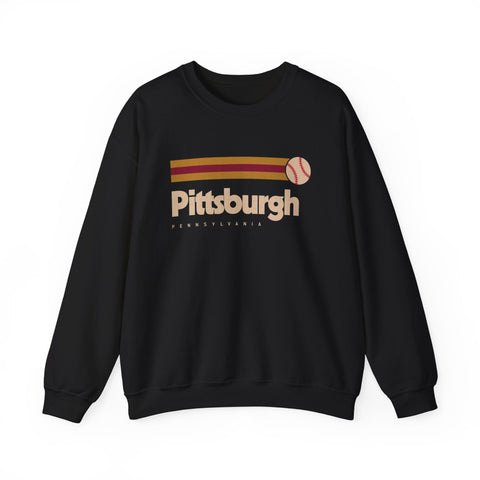 Vintage Pittsburgh Baseball - Heavy Blend™ Crewneck Sweatshirt Sweatshirt - YinzerShop