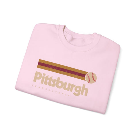 Vintage Pittsburgh Baseball - Heavy Blend™ Crewneck Sweatshirt Sweatshirt - YinzerShop