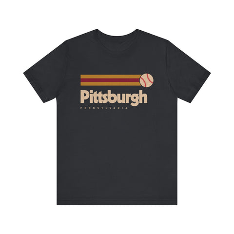 Vintage Pittsburgh Baseball - Unisex Jersey Short Sleeve Tee T-Shirt - YinzerShop