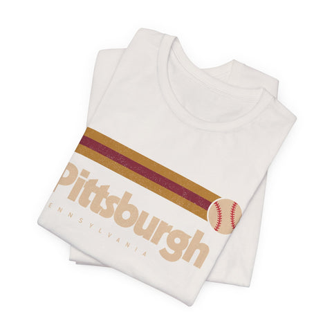 Vintage Pittsburgh Baseball - Unisex Jersey Short Sleeve Tee T-Shirt - YinzerShop