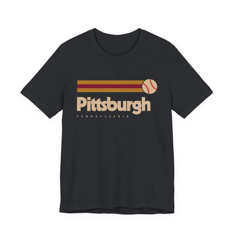Vintage Pittsburgh Baseball - Unisex Jersey Short Sleeve Tee T-Shirt - YinzerShop