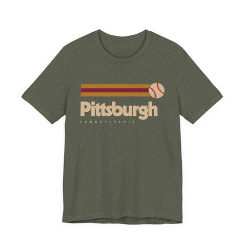 Vintage Pittsburgh Baseball - Unisex Jersey Short Sleeve Tee T-Shirt - YinzerShop