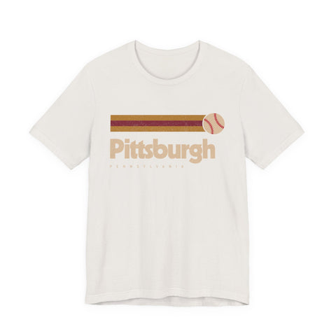 Vintage Pittsburgh Baseball - Unisex Jersey Short Sleeve Tee T-Shirt - YinzerShop