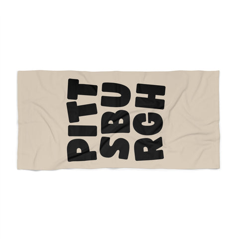 Vintage Pittsburgh Bold - Beach Towel Home Decor - YinzerShop