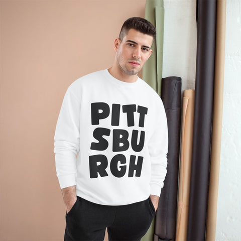 Vintage Pittsburgh Bold - Champion Sweatshirt Sweatshirt - YinzerShop
