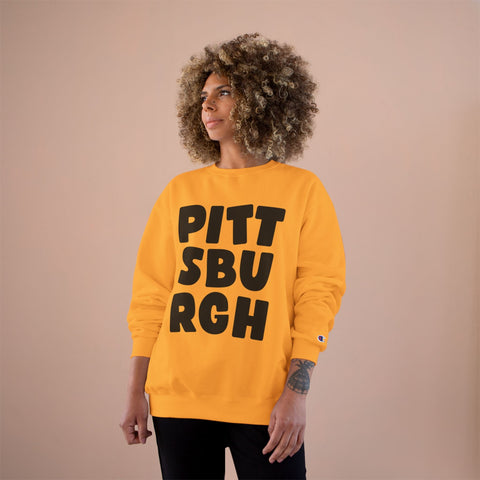 Vintage Pittsburgh Bold - Champion Sweatshirt Sweatshirt - YinzerShop