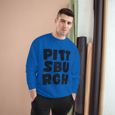 Vintage Pittsburgh Bold - Champion Sweatshirt Sweatshirt - YinzerShop