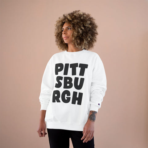 Vintage Pittsburgh Bold - Champion Sweatshirt Sweatshirt - YinzerShop