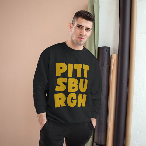 Vintage Pittsburgh Bold - Champion Sweatshirt Sweatshirt - YinzerShop