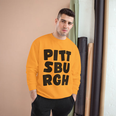 Vintage Pittsburgh Bold - Champion Sweatshirt Sweatshirt - YinzerShop