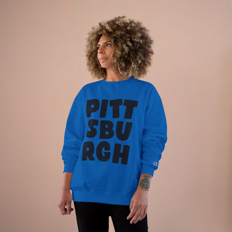 Vintage Pittsburgh Bold - Champion Sweatshirt Sweatshirt - YinzerShop