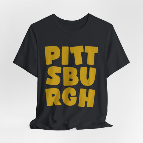 Vintage Pittsburgh Bold - Unisex Jersey Short Sleeve Tee T-Shirt - YinzerShop