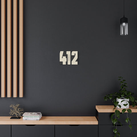 Vintage Pittsburgh Canvas | 412 Area Code Modern Wall Art - Minimalist City Print Canvas - YinzerShop