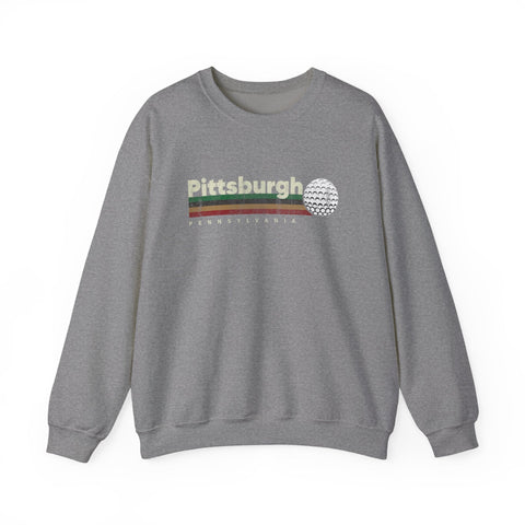 Vintage Pittsburgh Golf - Heavy Blend™ Crewneck Sweatshirt Sweatshirt - YinzerShop