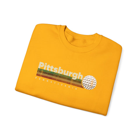 Vintage Pittsburgh Golf - Heavy Blend™ Crewneck Sweatshirt Sweatshirt - YinzerShop