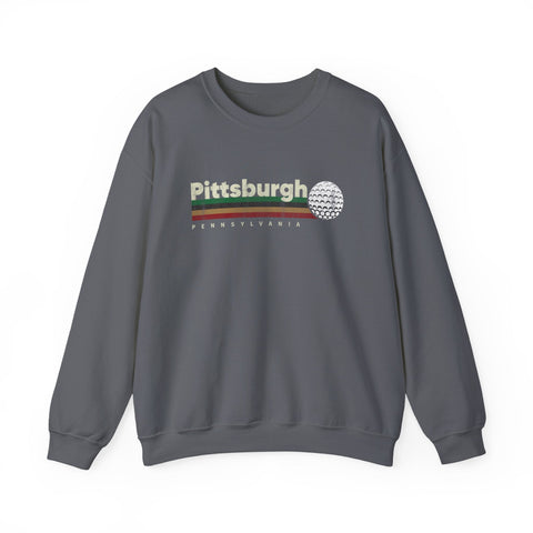 Vintage Pittsburgh Golf - Heavy Blend™ Crewneck Sweatshirt Sweatshirt - YinzerShop