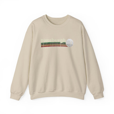 Vintage Pittsburgh Golf - Heavy Blend™ Crewneck Sweatshirt Sweatshirt - YinzerShop