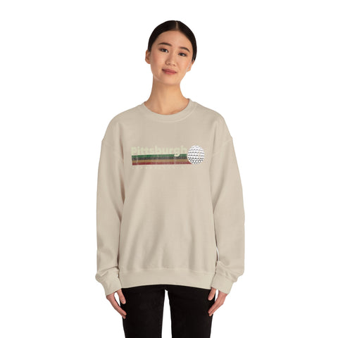 Vintage Pittsburgh Golf - Heavy Blend™ Crewneck Sweatshirt Sweatshirt - YinzerShop