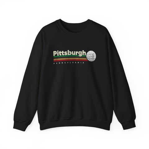 Vintage Pittsburgh Golf - Heavy Blend™ Crewneck Sweatshirt Sweatshirt - YinzerShop