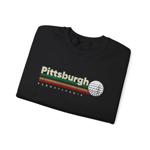 Vintage Pittsburgh Golf - Heavy Blend™ Crewneck Sweatshirt Sweatshirt - YinzerShop