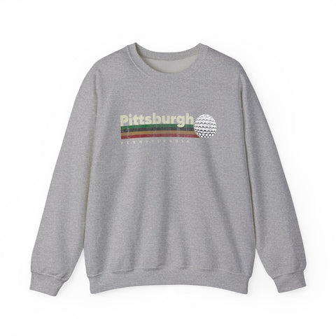 Vintage Pittsburgh Golf - Heavy Blend™ Crewneck Sweatshirt Sweatshirt - YinzerShop