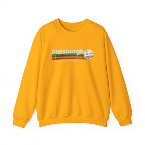 Vintage Pittsburgh Golf - Heavy Blend™ Crewneck Sweatshirt Sweatshirt - YinzerShop