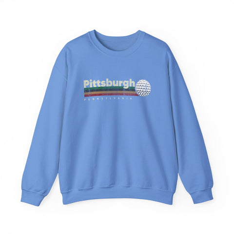 Vintage Pittsburgh Golf - Heavy Blend™ Crewneck Sweatshirt Sweatshirt - YinzerShop