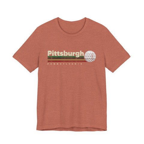 Vintage Pittsburgh Golf - Unisex Jersey Short Sleeve Tee T-Shirt - YinzerShop