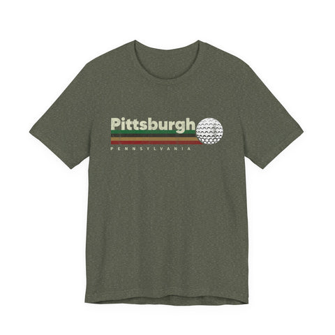 Vintage Pittsburgh Golf - Unisex Jersey Short Sleeve Tee T-Shirt - YinzerShop