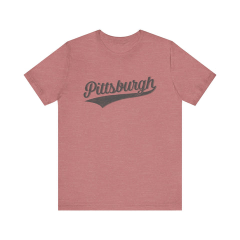 Vintage Pittsburgh Script Varsity T-Shirt T-Shirt - YinzerShop