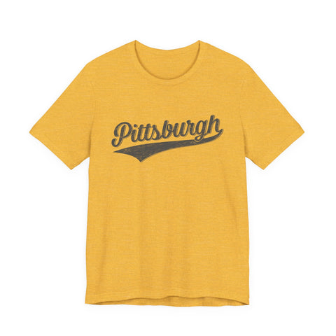 Vintage Pittsburgh Script Varsity T-Shirt T-Shirt - YinzerShop