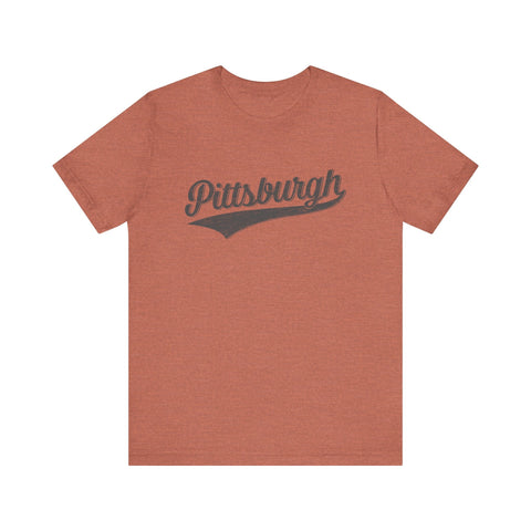Vintage Pittsburgh Script Varsity T-Shirt T-Shirt - YinzerShop