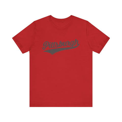 Vintage Pittsburgh Script Varsity T-Shirt T-Shirt - YinzerShop
